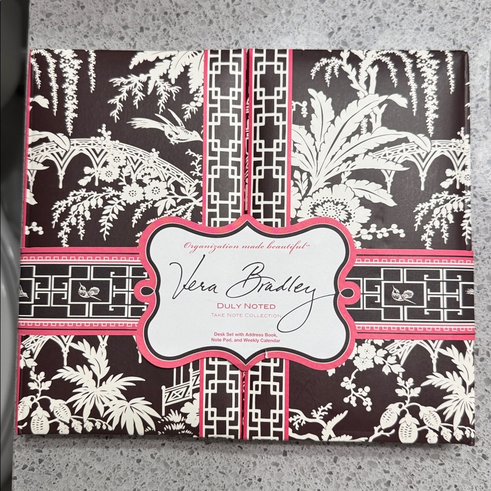Vera Bradley "Duly Noted" Desk Set in the "Symphony In Hue" pattern - BRAND NEW!